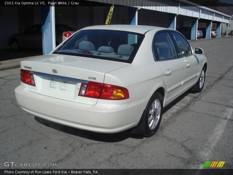 Pearl White / Gray 2001 Kia Optima LX V6