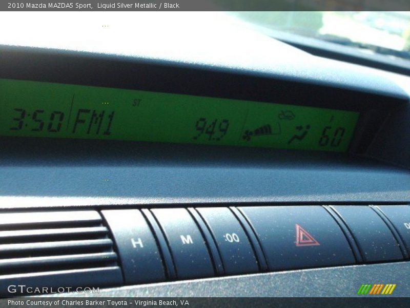 Liquid Silver Metallic / Black 2010 Mazda MAZDA5 Sport
