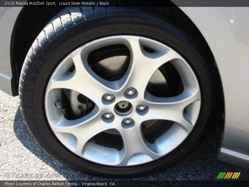 Liquid Silver Metallic / Black 2010 Mazda MAZDA5 Sport