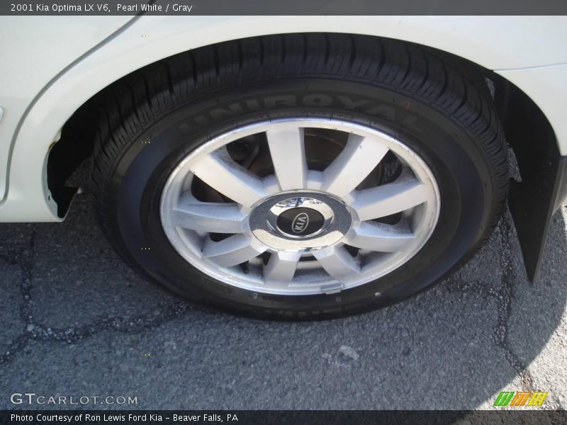 Pearl White / Gray 2001 Kia Optima LX V6