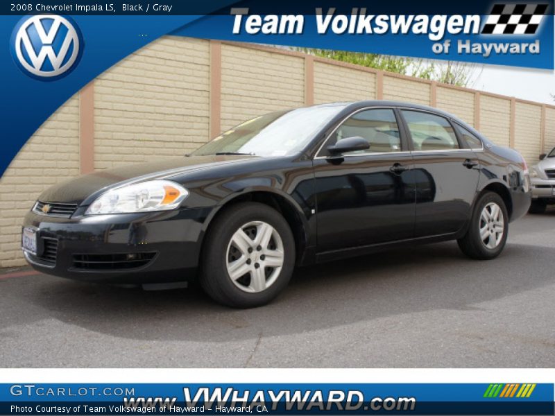 Black / Gray 2008 Chevrolet Impala LS