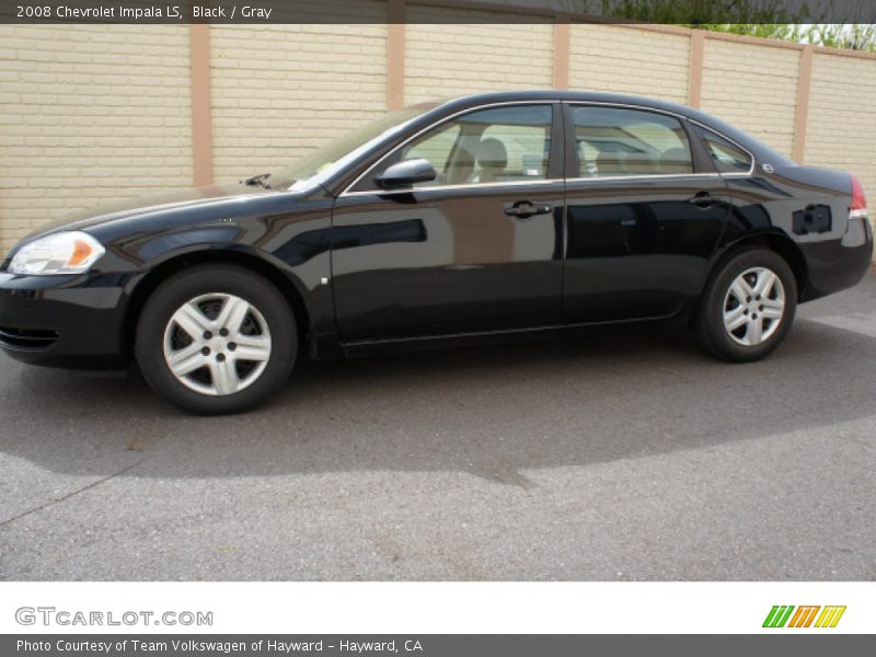 Black / Gray 2008 Chevrolet Impala LS