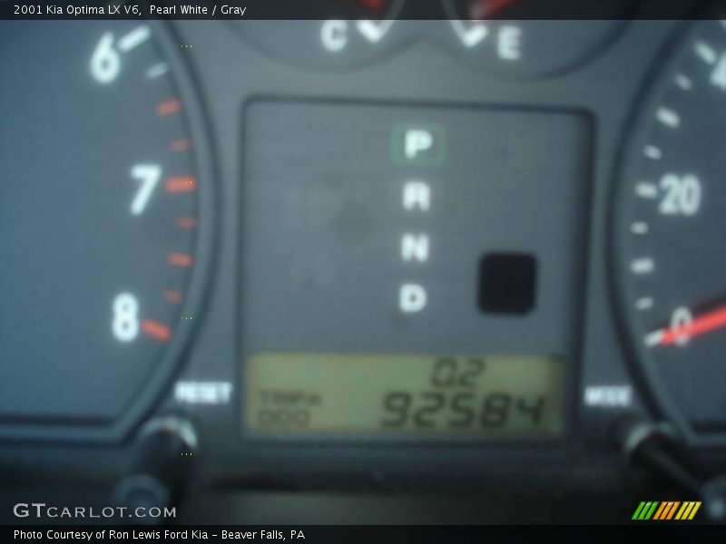 Pearl White / Gray 2001 Kia Optima LX V6