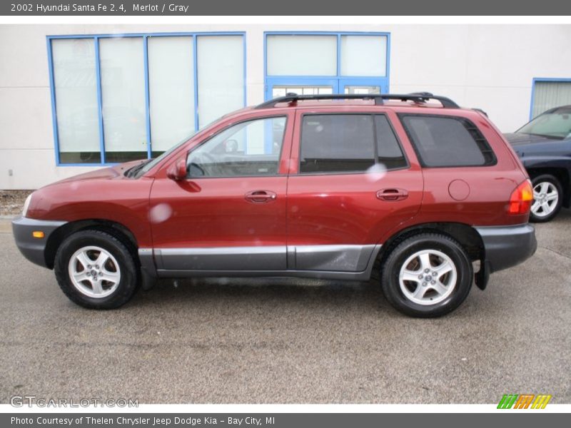 Merlot / Gray 2002 Hyundai Santa Fe 2.4