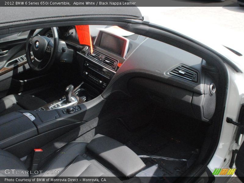 Alpine White / Black Nappa Leather 2012 BMW 6 Series 650i Convertible