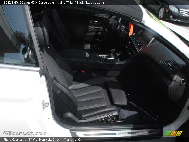 Alpine White / Black Nappa Leather 2012 BMW 6 Series 650i Convertible