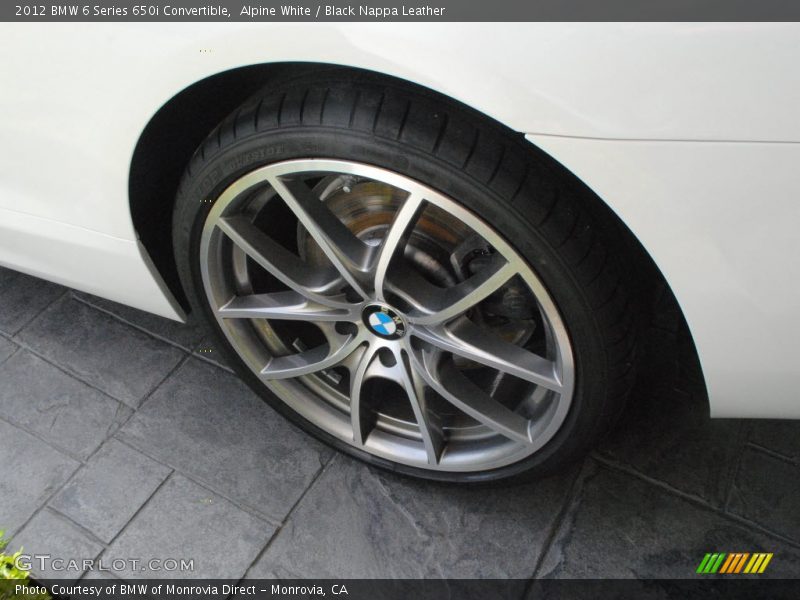 Alpine White / Black Nappa Leather 2012 BMW 6 Series 650i Convertible