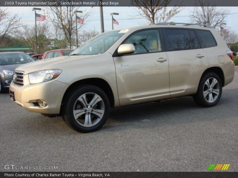 Sandy Beach Metallic / Sand Beige 2009 Toyota Highlander Sport