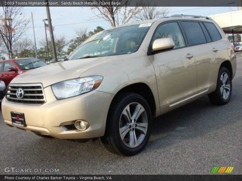 Sandy Beach Metallic / Sand Beige 2009 Toyota Highlander Sport