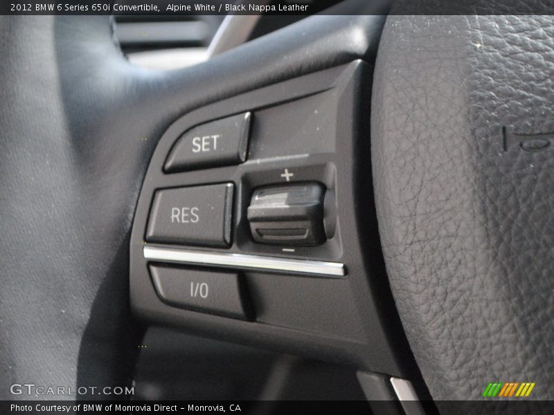 Controls of 2012 6 Series 650i Convertible