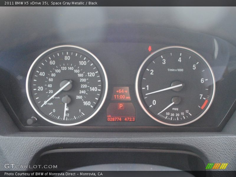 Space Gray Metallic / Black 2011 BMW X5 xDrive 35i