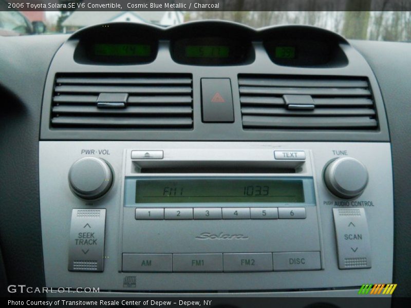 Cosmic Blue Metallic / Charcoal 2006 Toyota Solara SE V6 Convertible