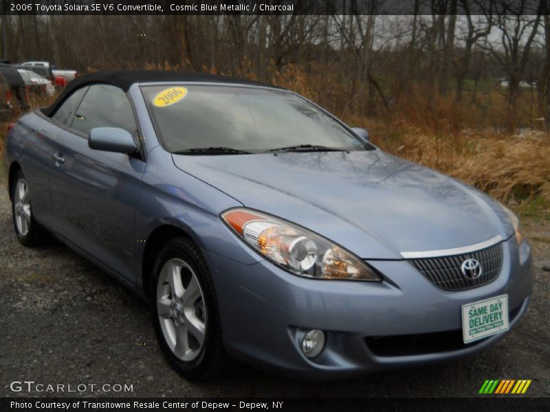 Cosmic Blue Metallic / Charcoal 2006 Toyota Solara SE V6 Convertible