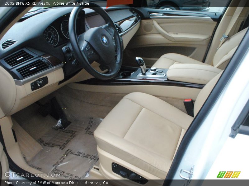 Alpine White / Beige 2009 BMW X5 xDrive30i
