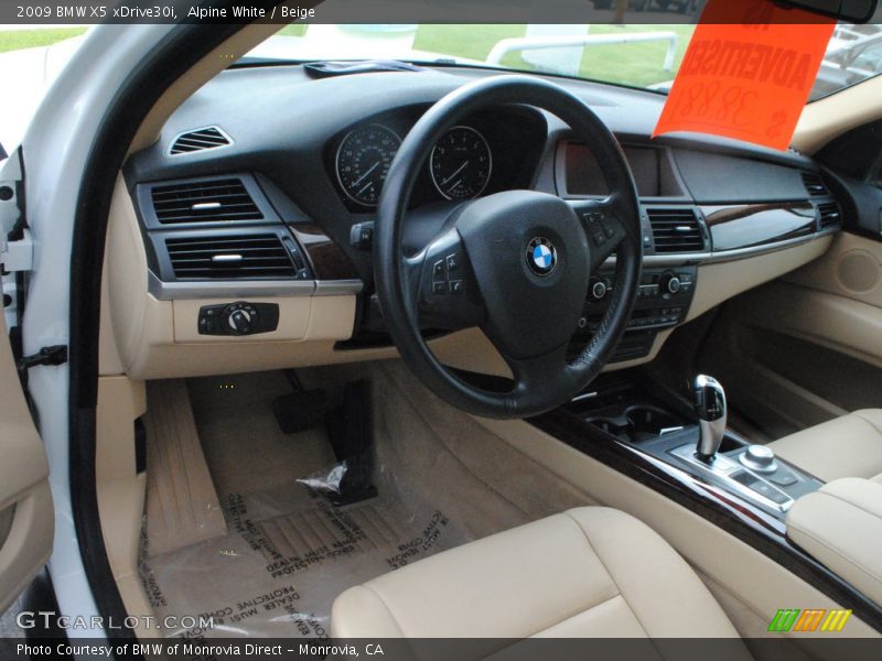Alpine White / Beige 2009 BMW X5 xDrive30i