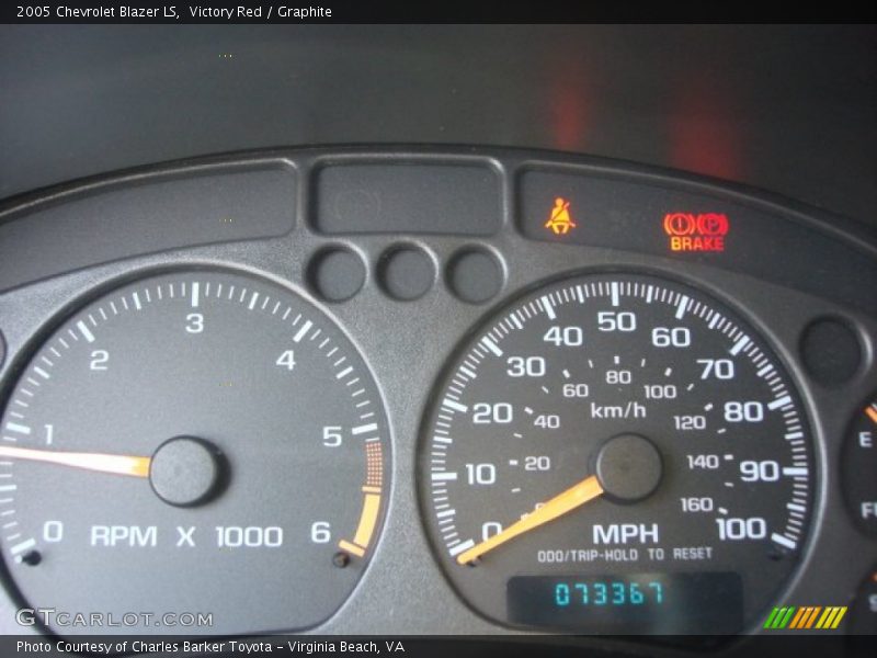 Victory Red / Graphite 2005 Chevrolet Blazer LS