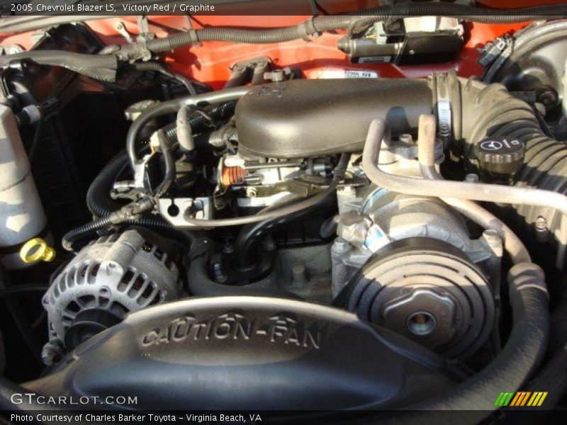 Victory Red / Graphite 2005 Chevrolet Blazer LS