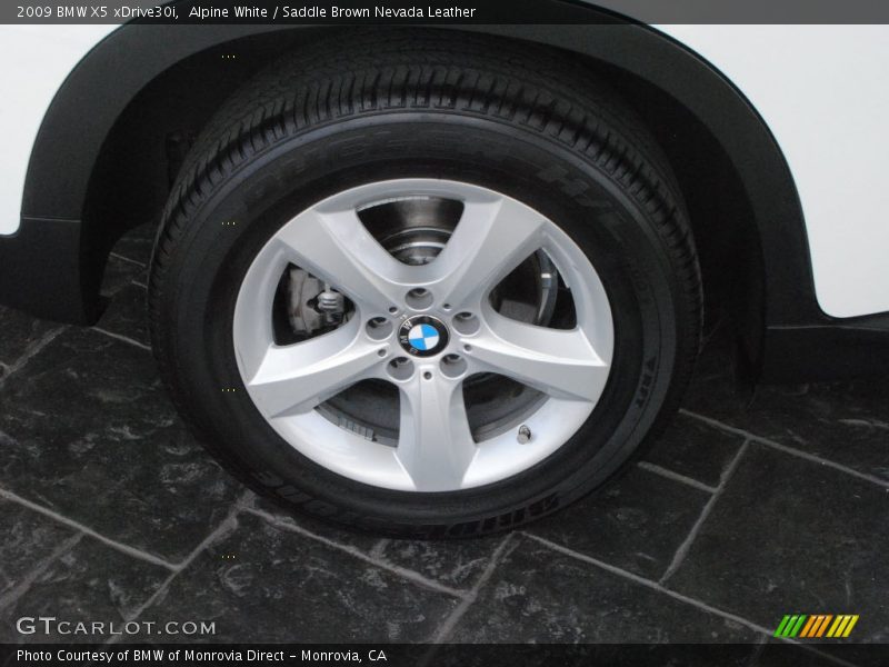 Alpine White / Saddle Brown Nevada Leather 2009 BMW X5 xDrive30i