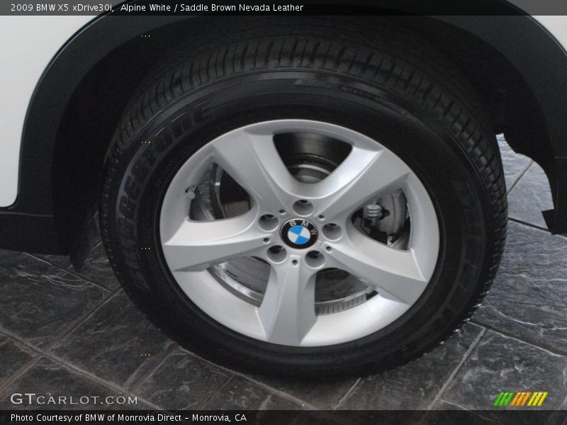 Alpine White / Saddle Brown Nevada Leather 2009 BMW X5 xDrive30i