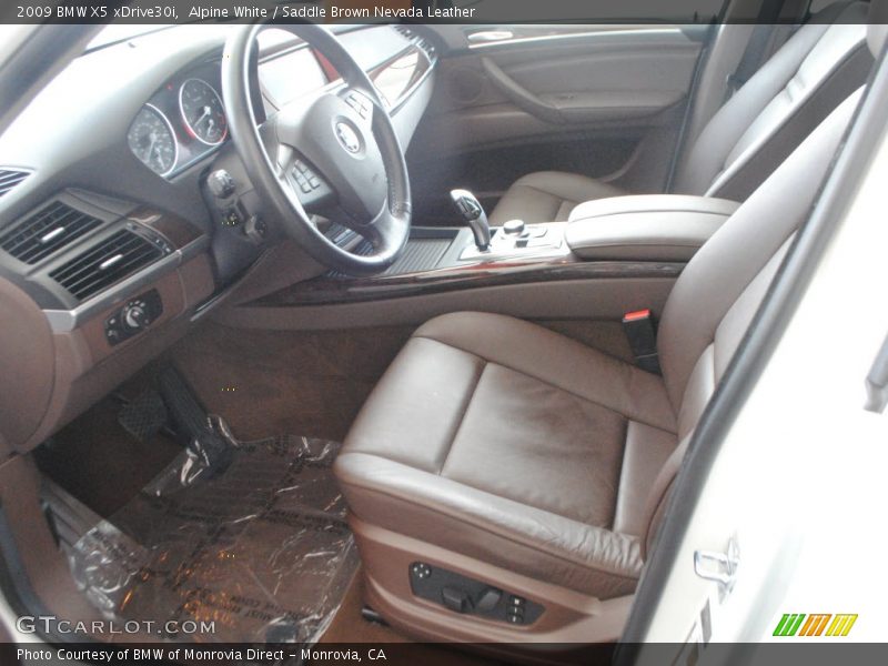 Alpine White / Saddle Brown Nevada Leather 2009 BMW X5 xDrive30i