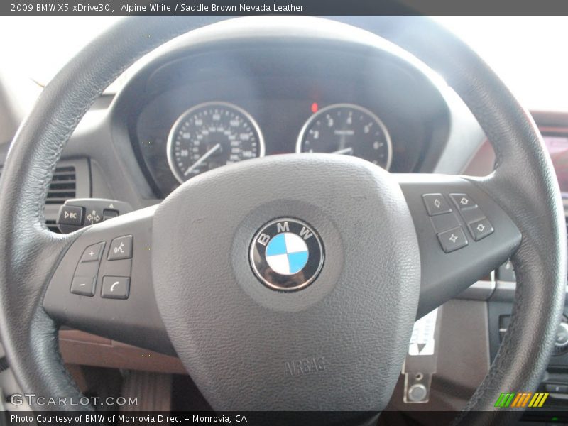 Alpine White / Saddle Brown Nevada Leather 2009 BMW X5 xDrive30i