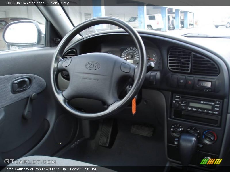 Silver / Grey 2003 Kia Spectra Sedan