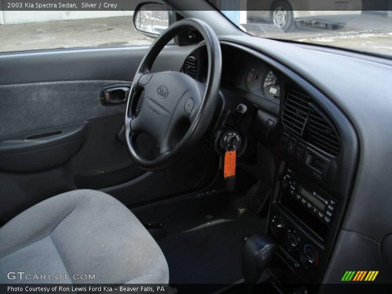 Silver / Grey 2003 Kia Spectra Sedan