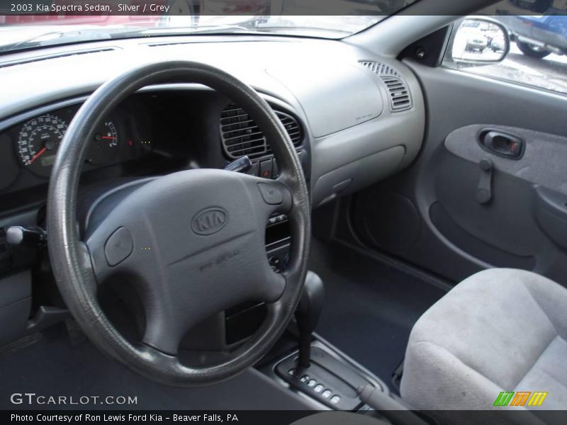Silver / Grey 2003 Kia Spectra Sedan