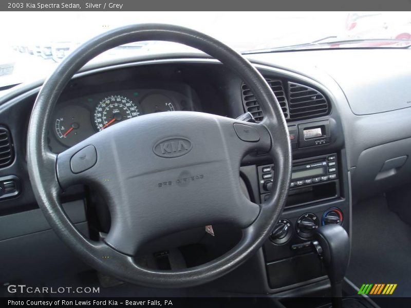 Silver / Grey 2003 Kia Spectra Sedan