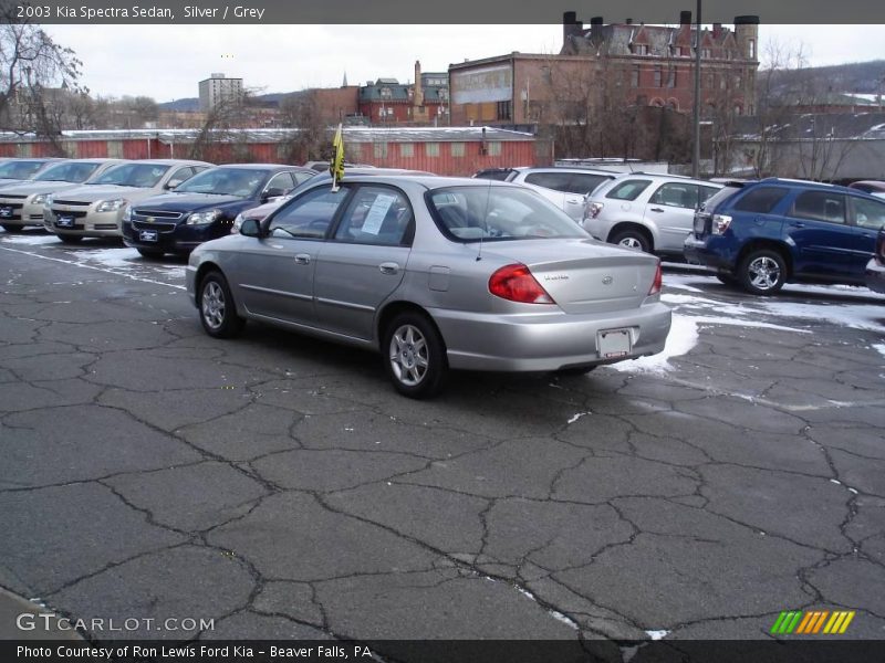 Silver / Grey 2003 Kia Spectra Sedan