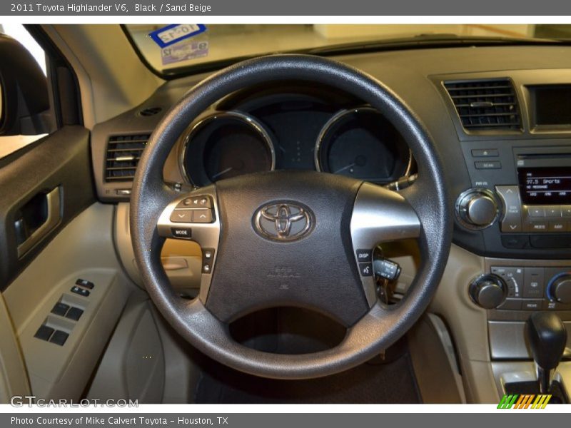 Black / Sand Beige 2011 Toyota Highlander V6