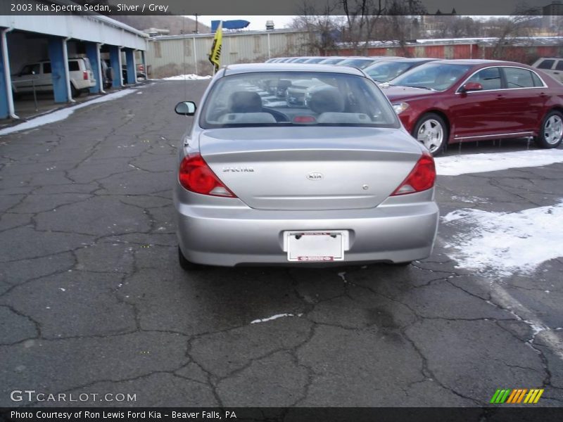 Silver / Grey 2003 Kia Spectra Sedan