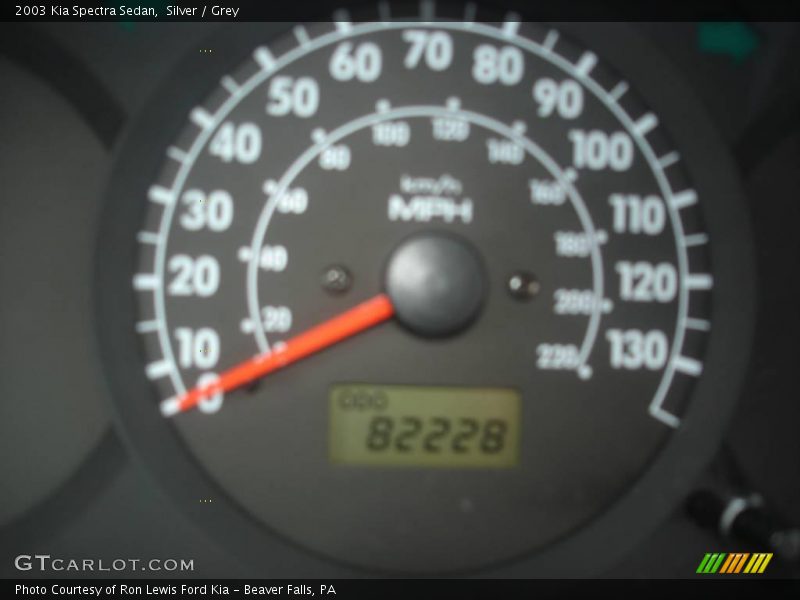 Silver / Grey 2003 Kia Spectra Sedan
