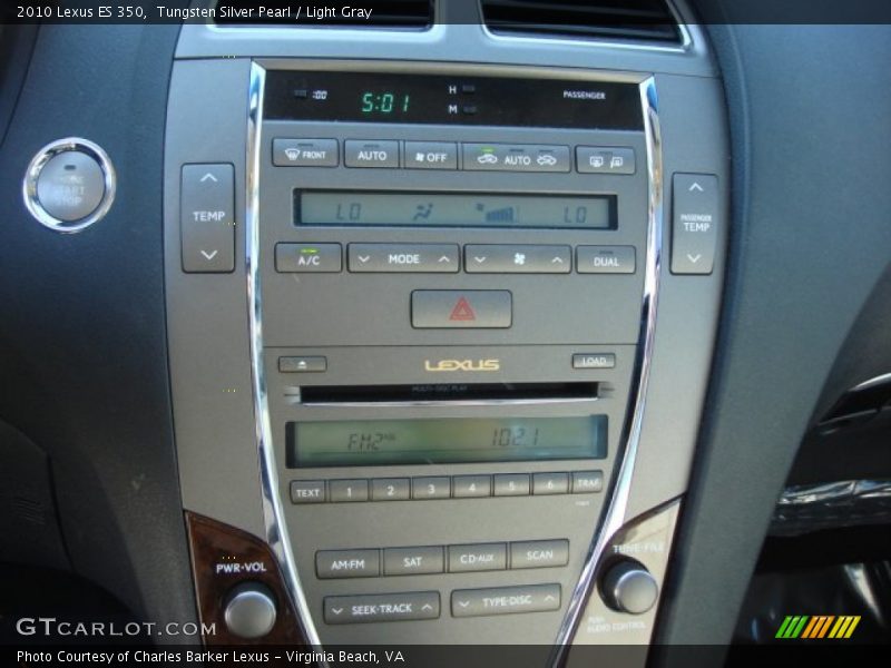 Tungsten Silver Pearl / Light Gray 2010 Lexus ES 350