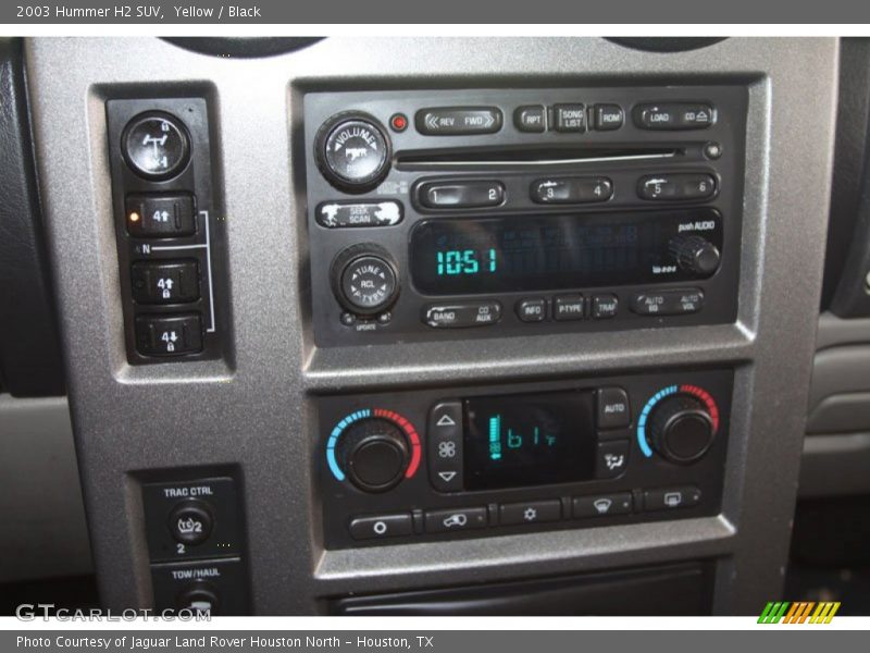 Controls of 2003 H2 SUV