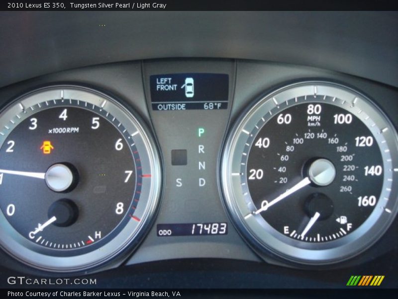Tungsten Silver Pearl / Light Gray 2010 Lexus ES 350