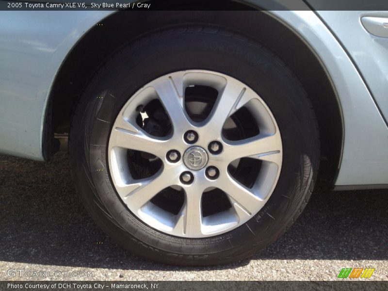 Sky Blue Pearl / Gray 2005 Toyota Camry XLE V6