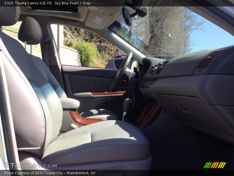Sky Blue Pearl / Gray 2005 Toyota Camry XLE V6