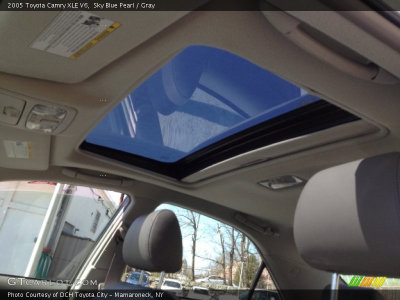Sky Blue Pearl / Gray 2005 Toyota Camry XLE V6