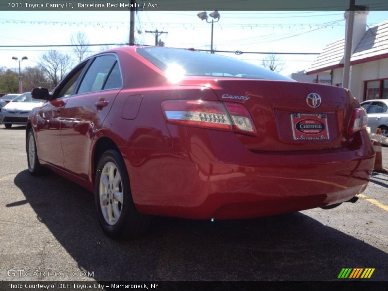 Barcelona Red Metallic / Ash 2011 Toyota Camry LE