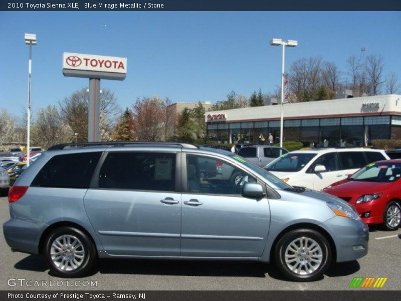 Blue Mirage Metallic / Stone 2010 Toyota Sienna XLE