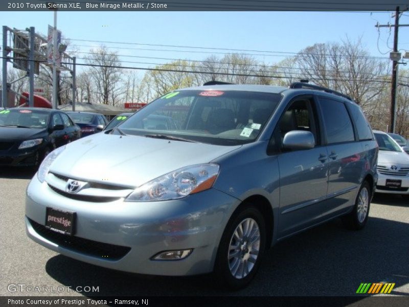 Blue Mirage Metallic / Stone 2010 Toyota Sienna XLE