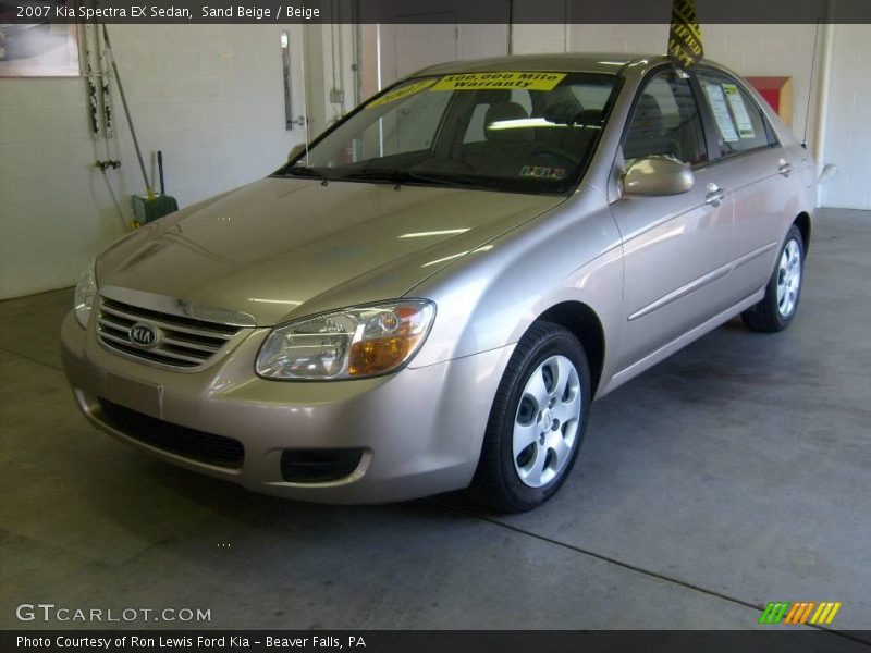 Sand Beige / Beige 2007 Kia Spectra EX Sedan
