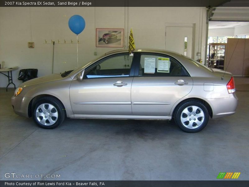 Sand Beige / Beige 2007 Kia Spectra EX Sedan