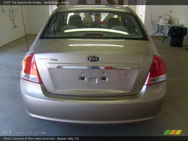 Sand Beige / Beige 2007 Kia Spectra EX Sedan
