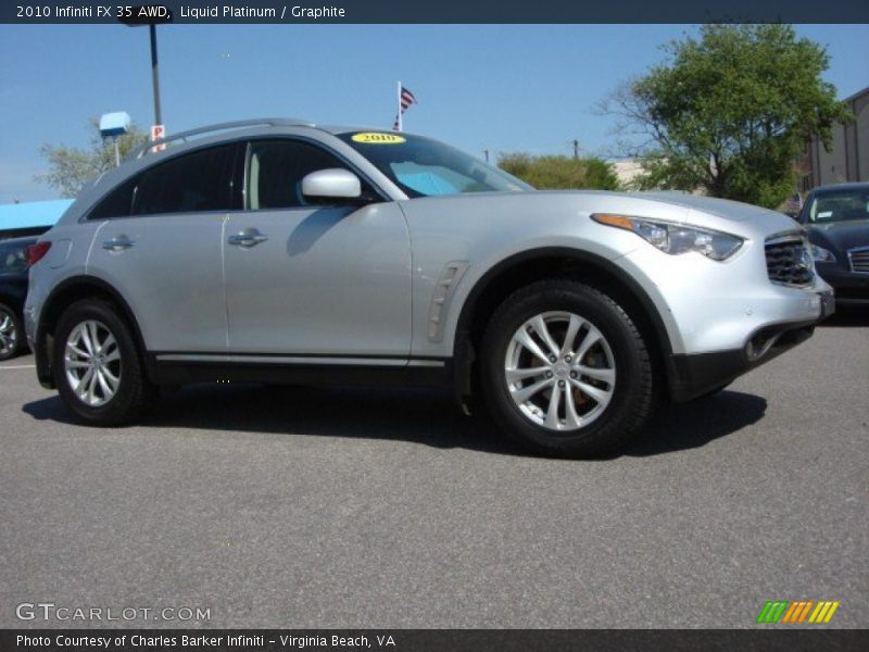 Liquid Platinum / Graphite 2010 Infiniti FX 35 AWD