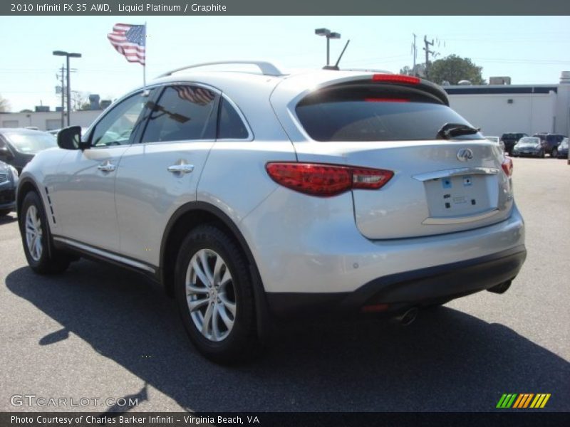 Liquid Platinum / Graphite 2010 Infiniti FX 35 AWD