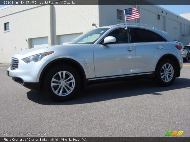 Liquid Platinum / Graphite 2010 Infiniti FX 35 AWD