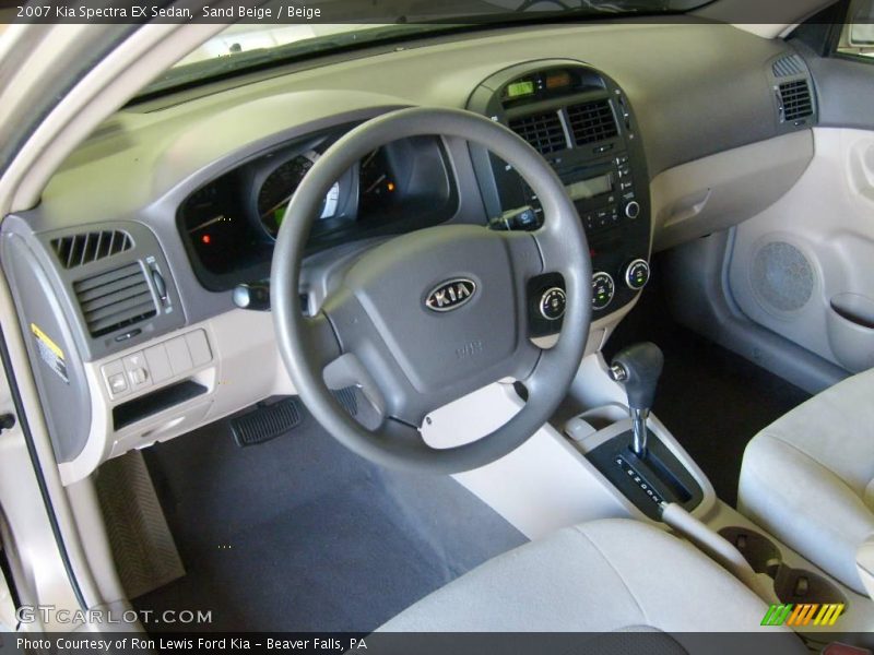 Sand Beige / Beige 2007 Kia Spectra EX Sedan