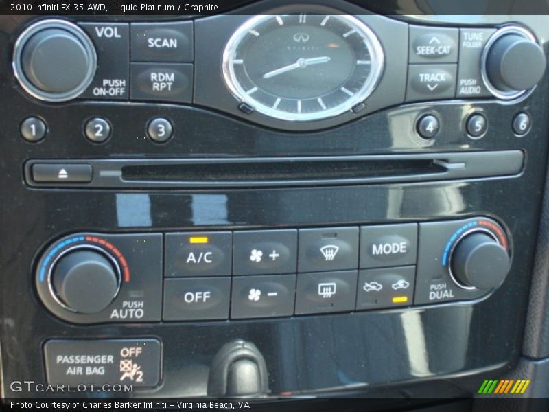 Liquid Platinum / Graphite 2010 Infiniti FX 35 AWD